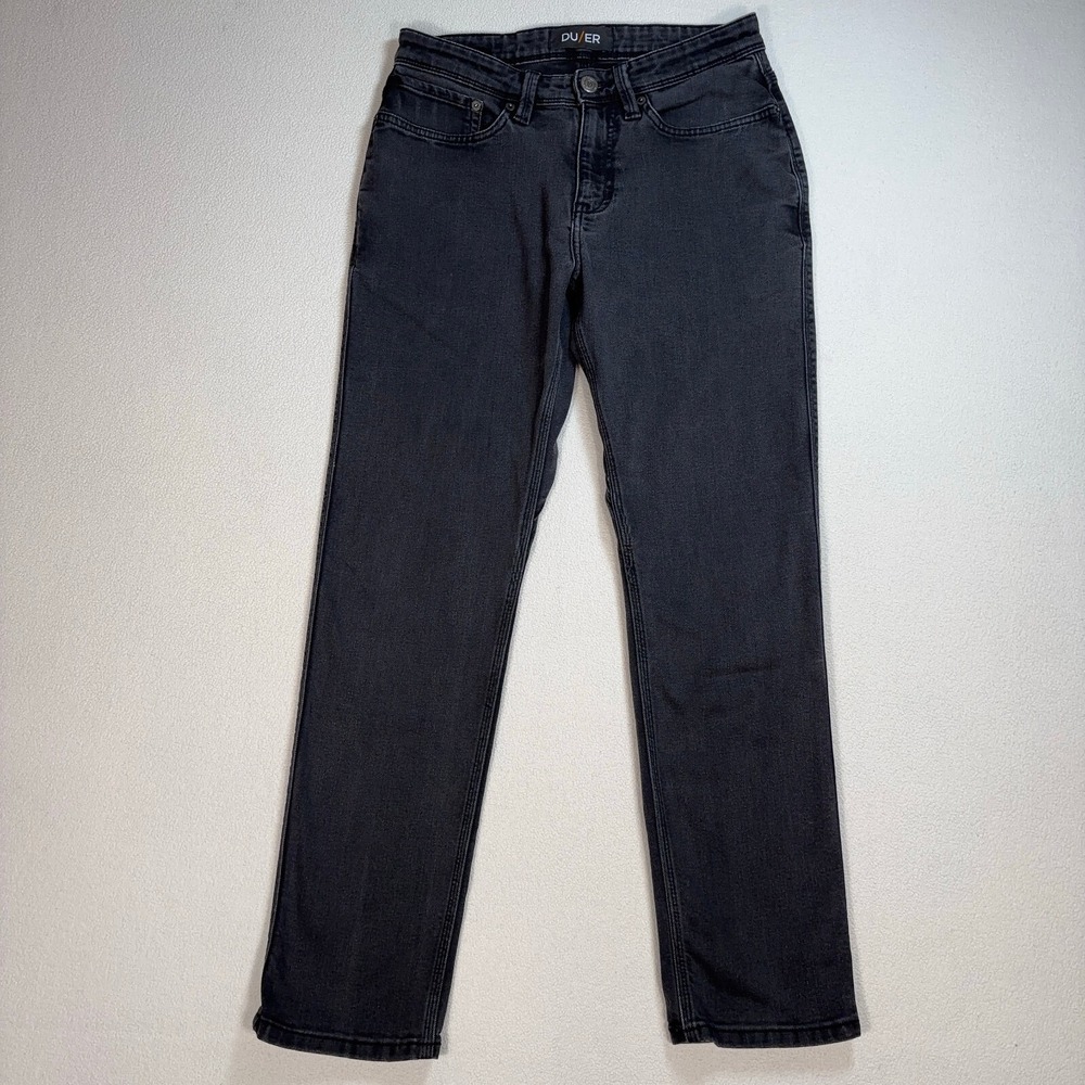 DU/ER L2X Jeans Men's‎ 30x29 Faded Black Relaxed Taper Stretch Denim MFLR2001
